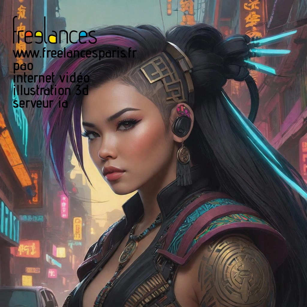 Pao mise en page internet vidéo illustration 3d serveur IA générative AI freelance paris studio de création magazines piib97z0